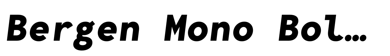 Bergen Mono Bold Italic